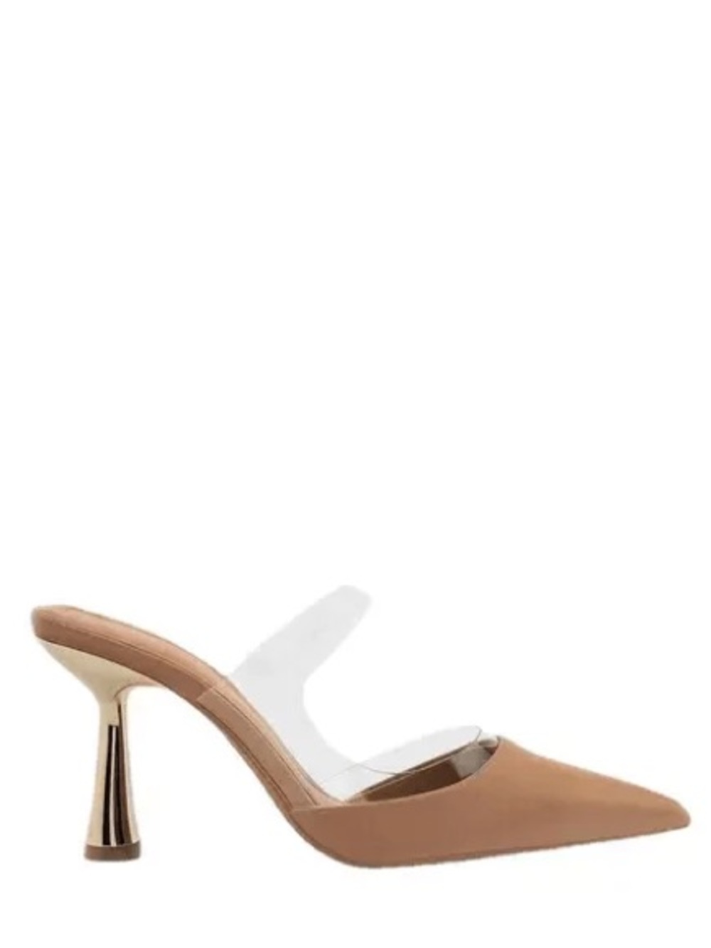 Zara | Gorgeous Clear Strap Gold Heel Sandals